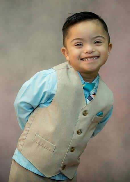 young boy with down syndrome